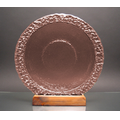 Copper Bi-Textured Apollo Platter w/ Recycled Wood Base - Recycled Glass